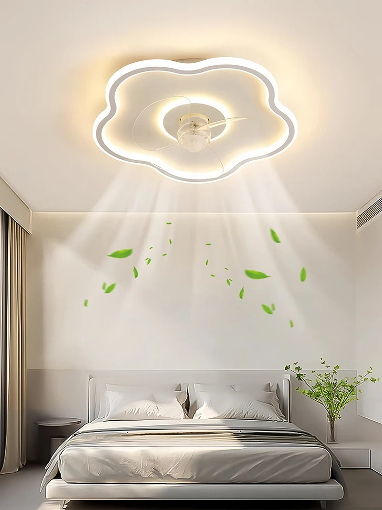 Nordic bedroom decor led lights for room Ceiling fan light lamp restaurant dining room Ceiling fans with lights remote control