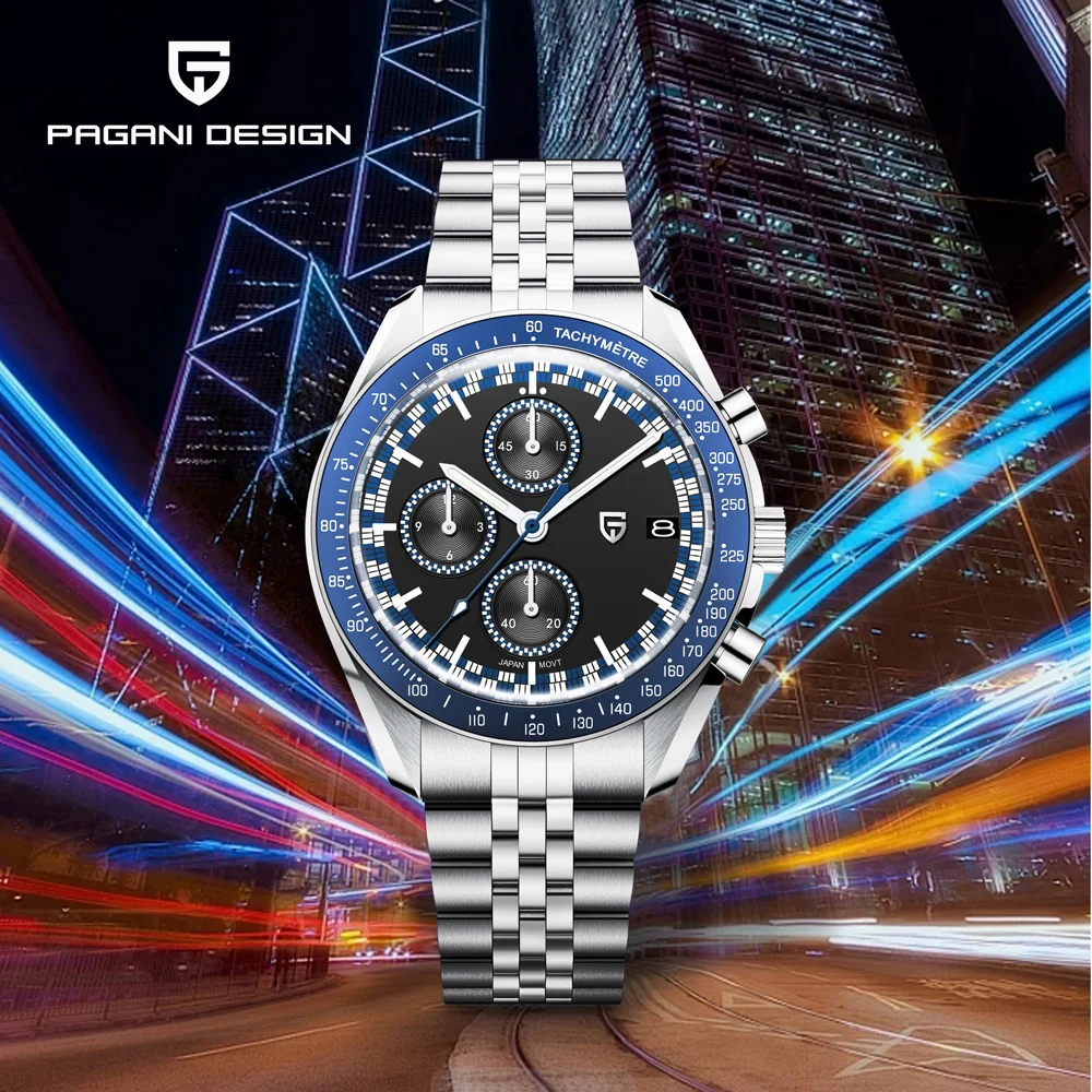 

2026 New PAGANI DESIGN AR Sapphire Crystal Men's Watch Lattice Chronograph Sports Quartz Watch For Men Japanese Vk67 Movt Watch