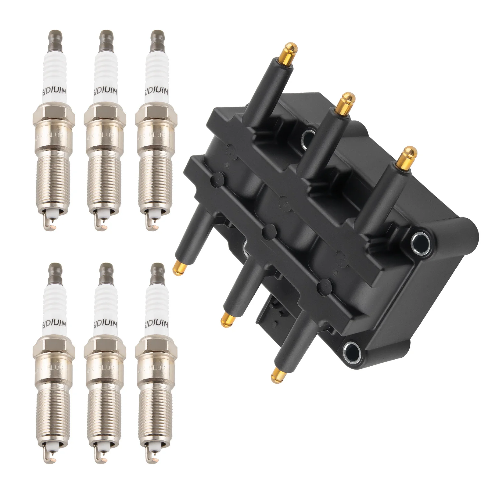 

1pcs Ignition Coil + 6pcs Spark Plugs For Chrysler Town Dodge Pacifica Voyager