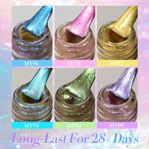 Imagen 2 del producto BORN PRETTY 10ml púrpura Auroras gato esmalte de uñas de Gel magnético reflectante brillo brillante semipermanente remojo barniz UV LED