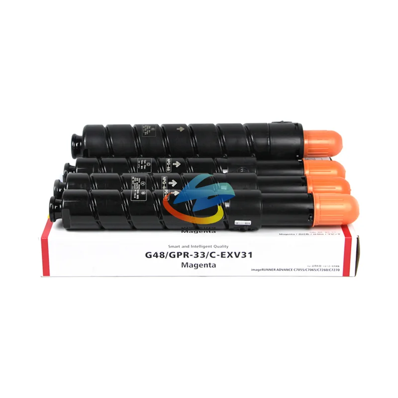

4PCS G48 GPR33 C-EXV31 Toner Cartridge for Canon IR ADV C7055 C7065 C7260 C7270 IRC7055 IRC7065 Toner Powder BK1400g CMY900g