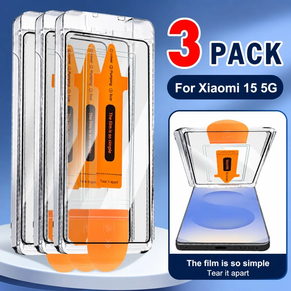 3PCS gehärtetes Glas für Xiaomi 17 15 14 13 12 Mi 11 HD Displayschutzfolie für Xiaomi 17 Pro 15 Pro 14 Pro 13 Pro 12 Pro Mi 11 Pro