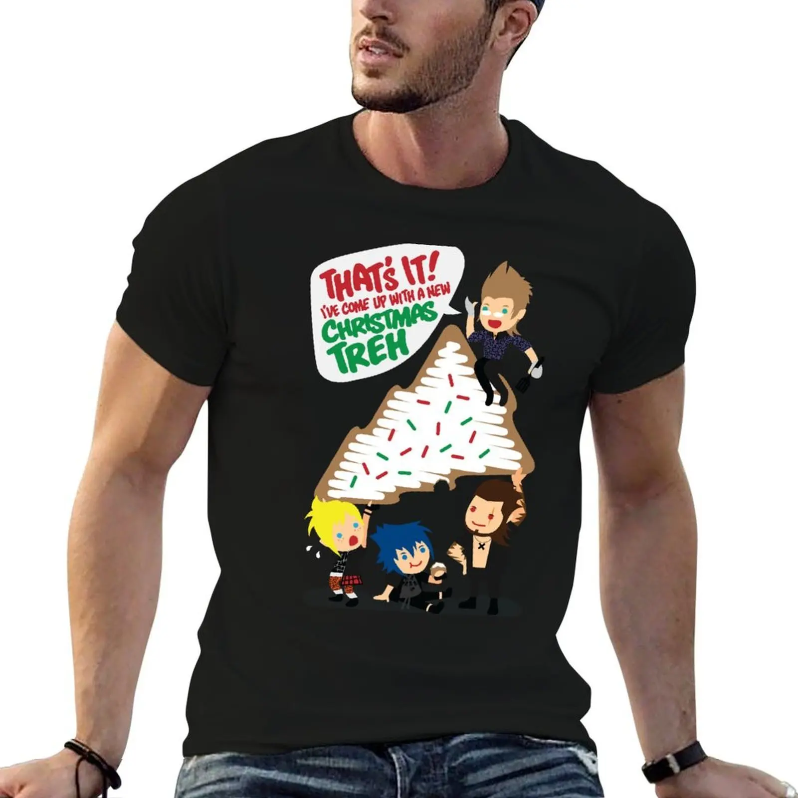 

FFXV Christmas Cookie T-Shirt cotton t shirts man 100% man t shirt luxury funny t shirts cotton T-shirt