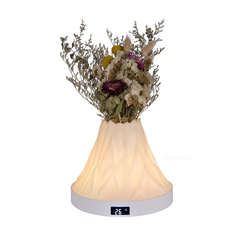 Kreatywna lampka nocna LED w kształcie górskiej górki, dotykowa lampka do sypialni, lampka nocna, dekoracja świąteczna, wyświetlacz temperatury.