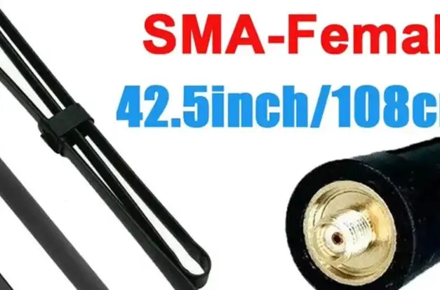 

Foldable Tactical Antenna With SMA-Female Connector, VHF/UHF 144/430MHz 2.15dBi For Baofeng UV-5R/UV-82 Walkie-talkies