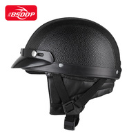 Retro Motorcycle Helmet Motorcycle Helmet For Harley Four Seasons Personality Scoop Helmet Electric Car Half Helmet Half Face He