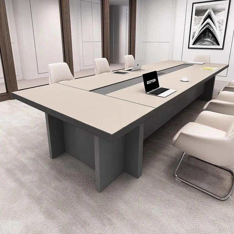 Skin Sense Office Conference Table Simple Modern Large Training Table and Chair Combination