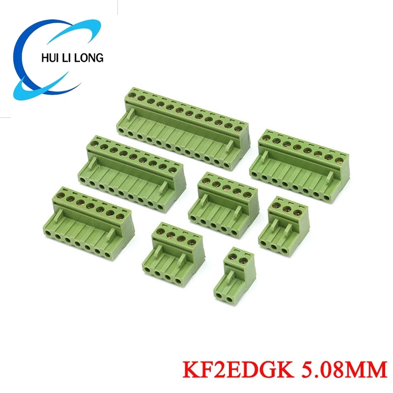 KF2EDGK 5.08 2EDG PCB 2PIN /3P/4P/5P/6P/7P/8P/9P/10P/12P/13P/14P Connector Plug-In Terminal Block Housing Phoenix Contact