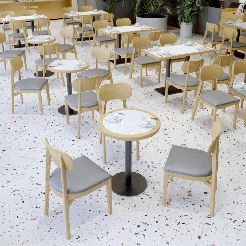 

Solid wood slate table, café theme, Western restaurant, hotel, Japanese noodle restaurant, snacks, milk tea shop, booth booth, t