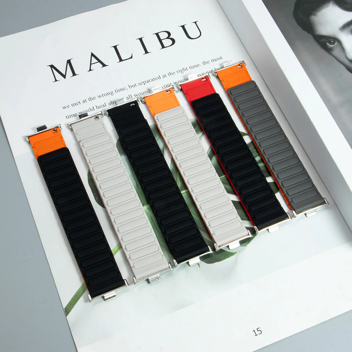 Cinturino magnetico in silicone per Redmi Watch 4/5 Bracciale a fascia ad anello per Xiaomi Mi Band 8 Pro/9 Pro Accessori per cinturini di ricambio