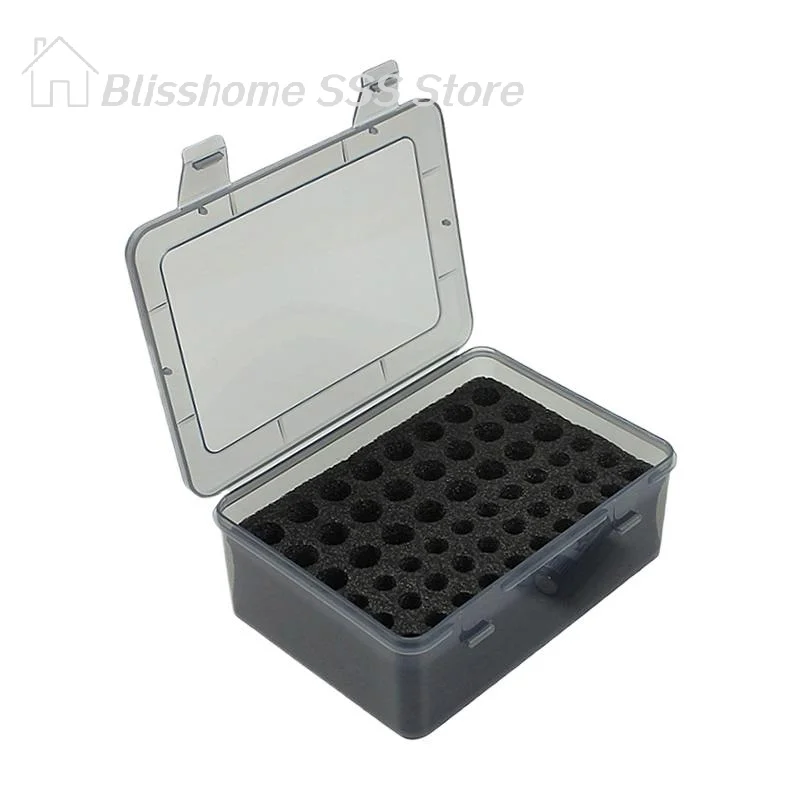 【S】Battery Box Case Garage Container,Battery Storage OrgAnizer Holder Holds 54 AA AAA Batteries,Home Drawer Organizati -
