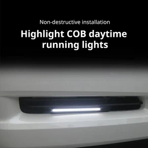 Ultra fino brilhante LED carro COB luzes diurnas, super brilhante, baixa configuração, auto DRL, nevoeiro lâmpada de condução, universal, 12V 8 principais vendas pilula da felicidade - №5