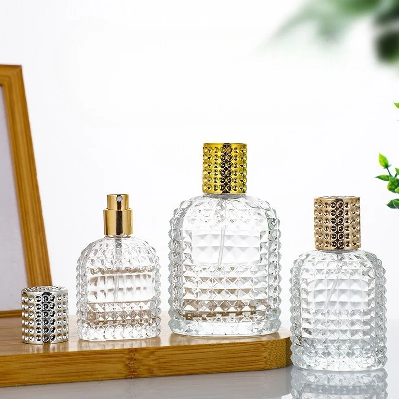 1PCS Pineapple Shape Perfume Atomizer Travel Refillable Spray Bottle Portable 30ml/50ml Spray Bottling Dispenser Sample Bottle