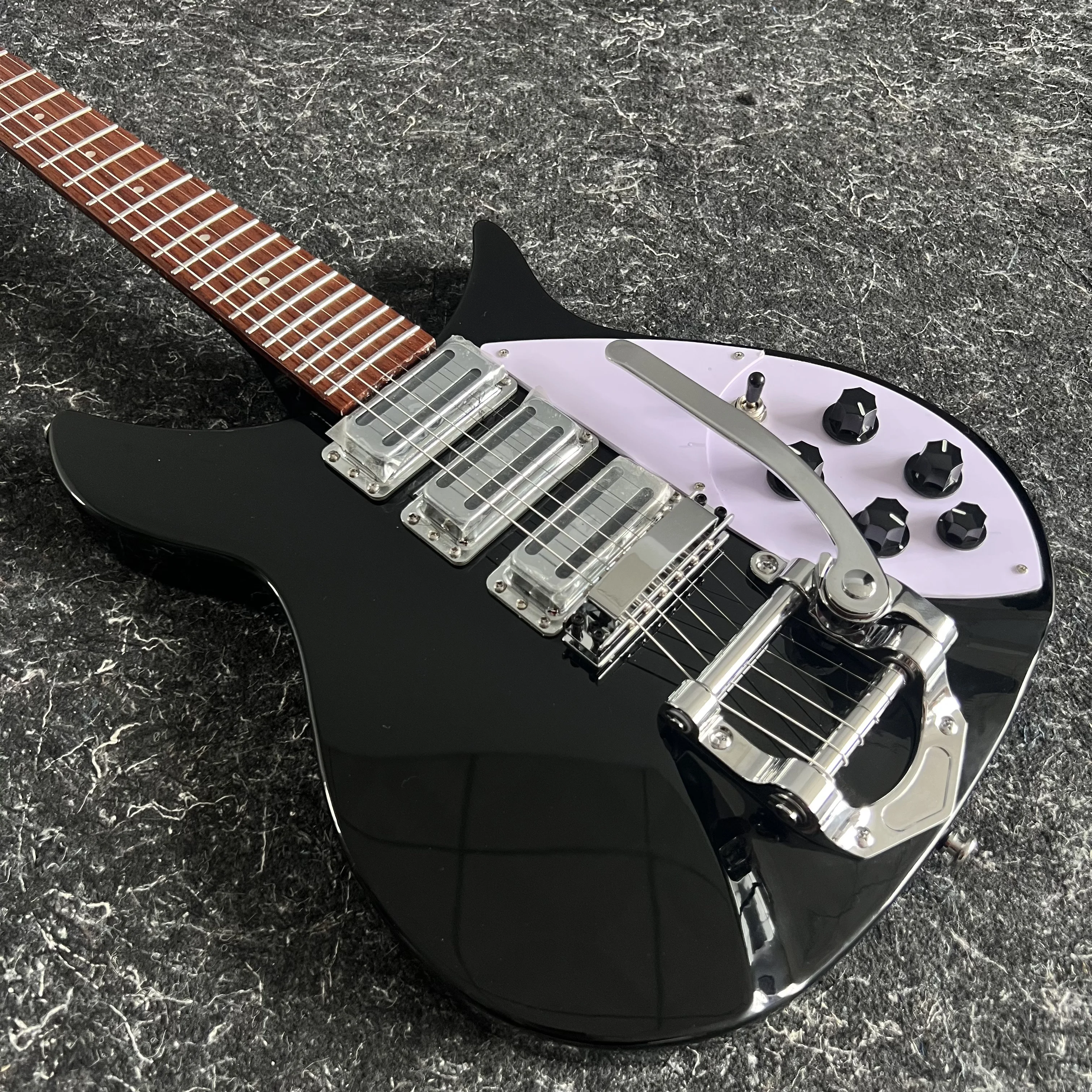 جيتار كهربائي صغير بعصا التحكم KGD، أسود 325، التقاطات H-H-H، مستودع محلي، جيتار كهربائي صوتي، شحن مجاني #1