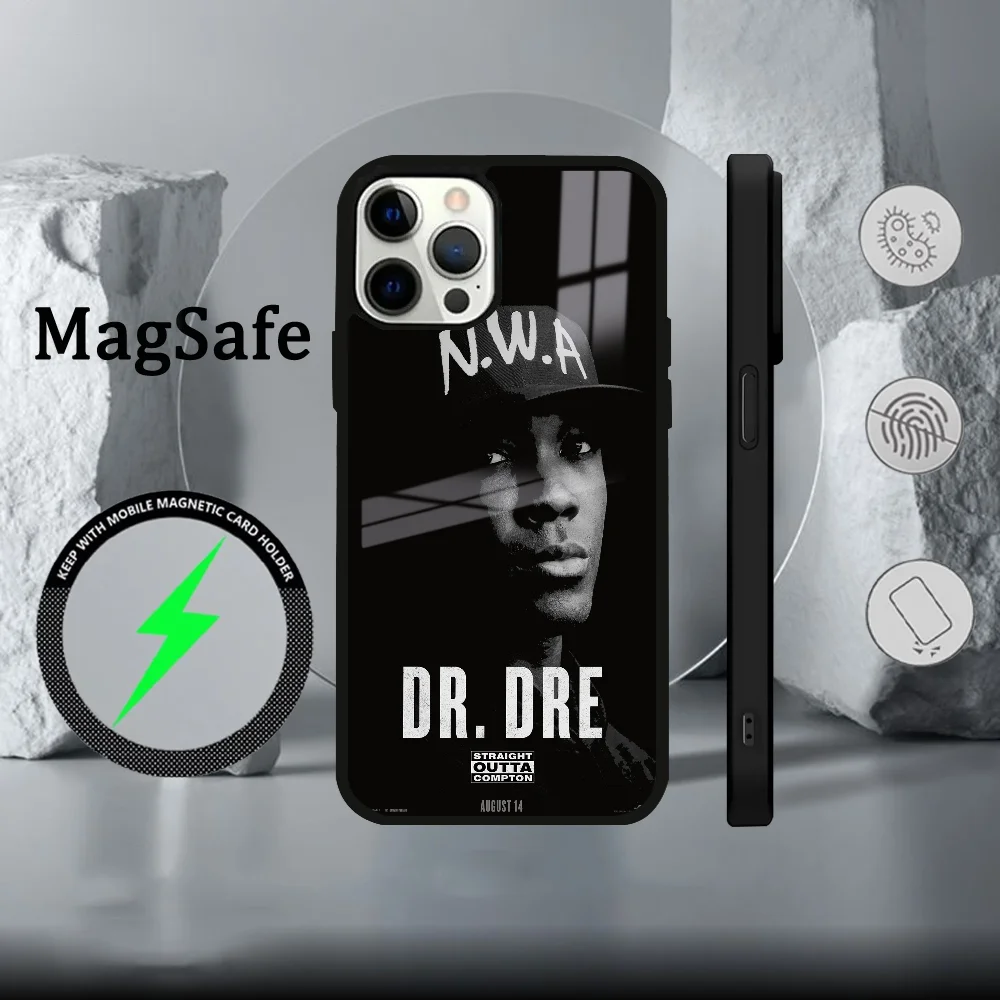 D-Dr.dre Phone Case HIp Hop For IPhone 16 15 14 13 12 11 Pro Max Plus Mini Magsafe Mirror Wireless Magnetic Cover