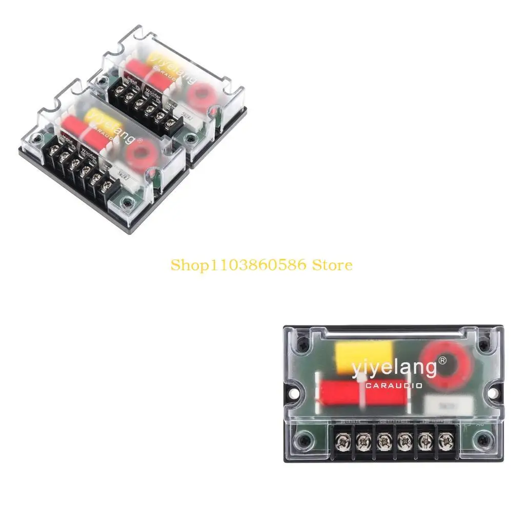 

242A 2 Pack 4Ohm 2 Way Crossover 200W Passive Car Audios Tweeter Woofer Waves Filter