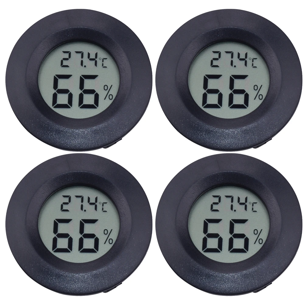 

4 PC Thermometer Humidity Indoor Monitor for Reptiles Gauge Hygrometer Tank Moisture Plants Temp Pet Box Mini Hydrometer