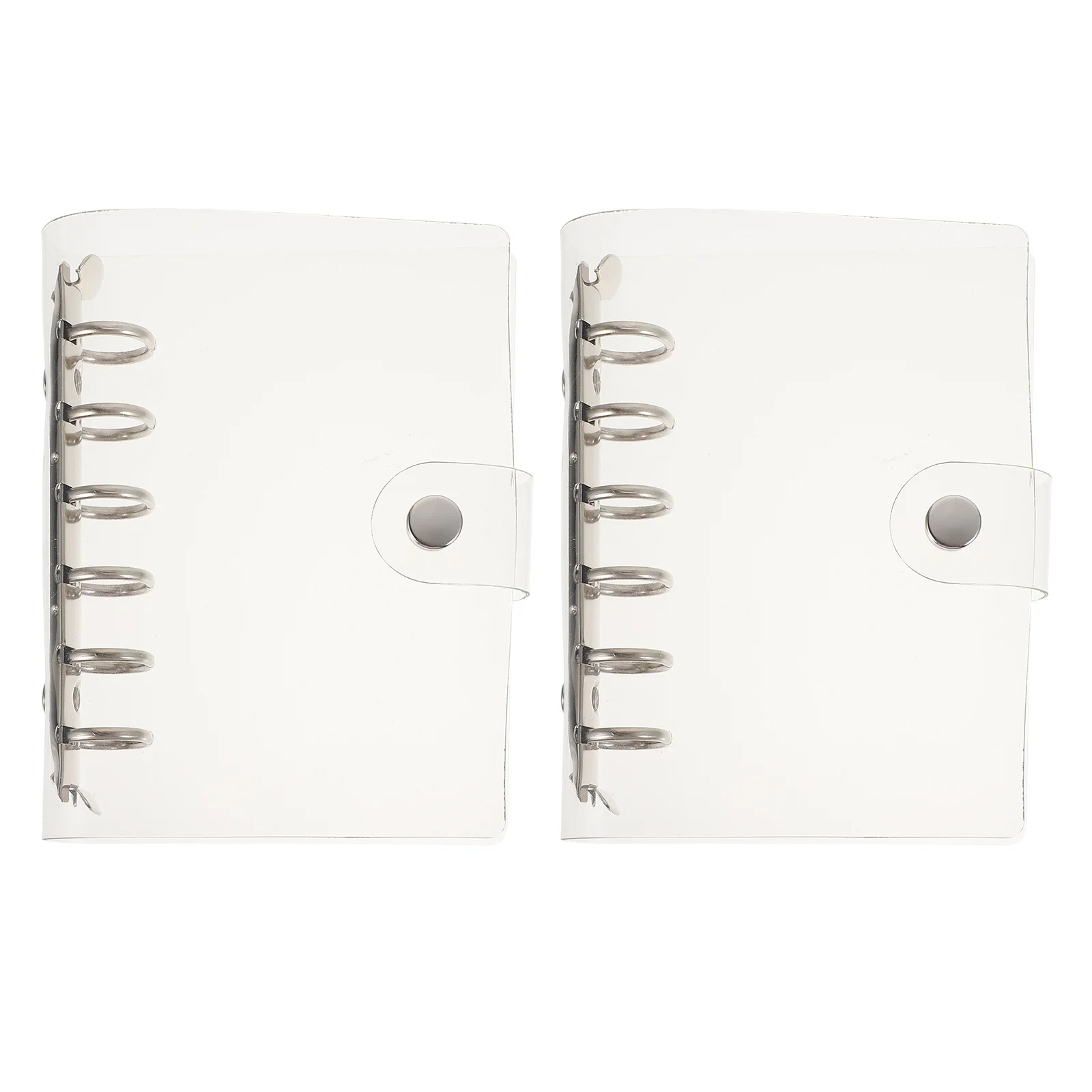 

2Pcs 6 Hole PVC Loose Leaf Binder A7 Planner Diary Transparent Cover Waterproof Non Slip Easy Clean Comfortable Healthy