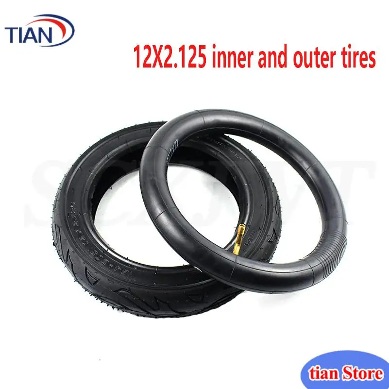 Size 12 Inch 12x2.125 Internal and External Tires for Many Gas Scooter E-bike Hoverboard Self Balancing Parts