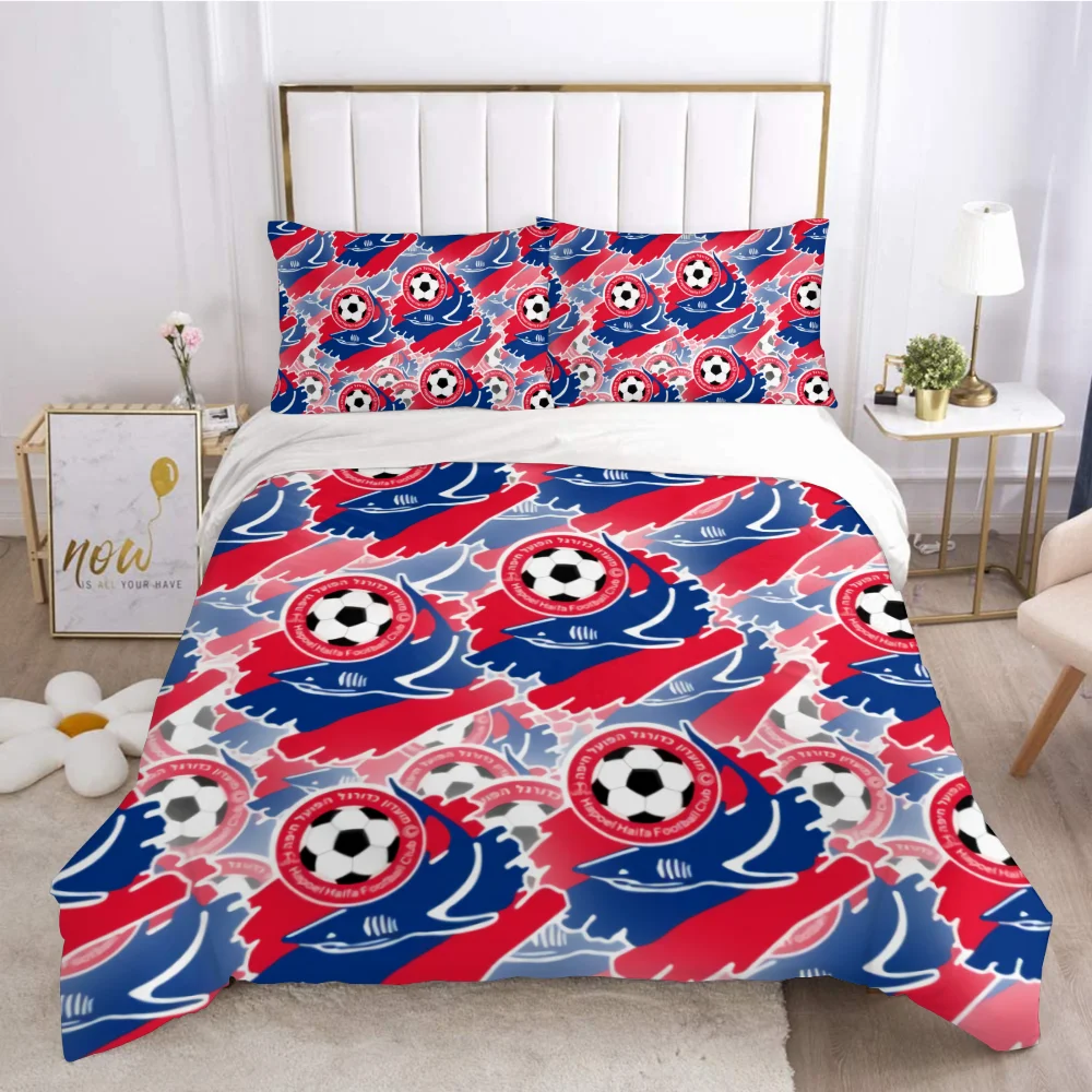 Imagem -06 - Impresso Hapoel Haifa Bedding Conjunto Capa de Edredão Quarto Consolador Cobre Único Gêmeo King Size Quilt Cover Home Textile Pcs 3d