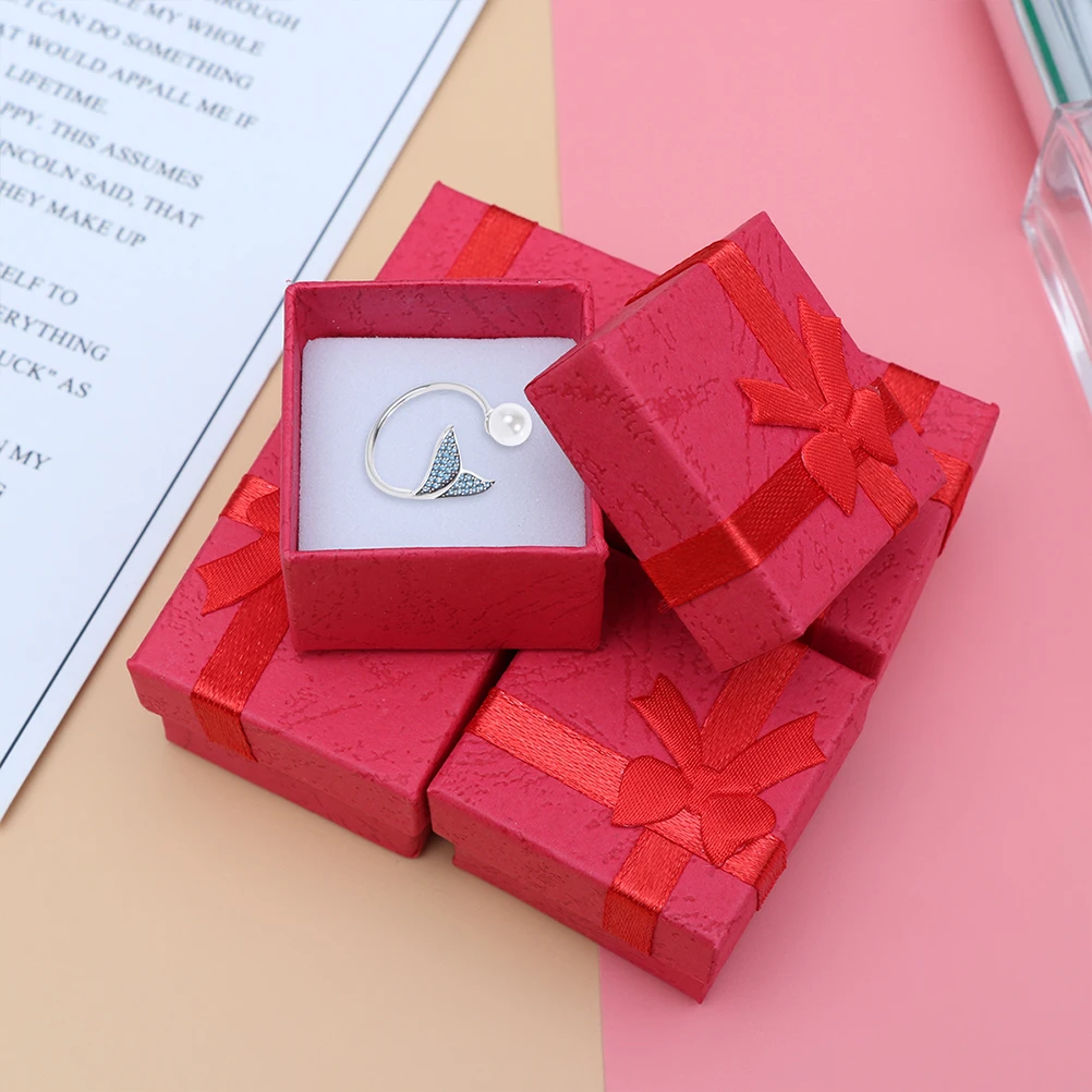

16 Pcs Jewelry Box Ring Holder Travel Case Small Mini Storage Organizer for Women Wooden Earring Necklace Brooch