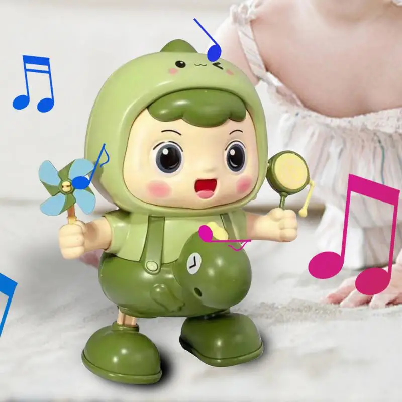 Electric Dancing Dinosaur Toys Preschool Learning Toys With Songs Musical Cartoon Toddler Dancing Dino Educational Toys for Kids