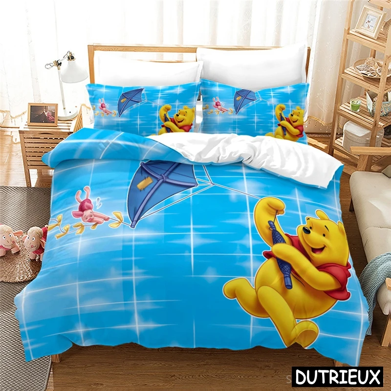 Disney Winnie The Pooh maialino Honey Pot Print Set copripiumino Twin Full Queen King Size Set biancheria da letto bambini ragazzi ragazze tessili