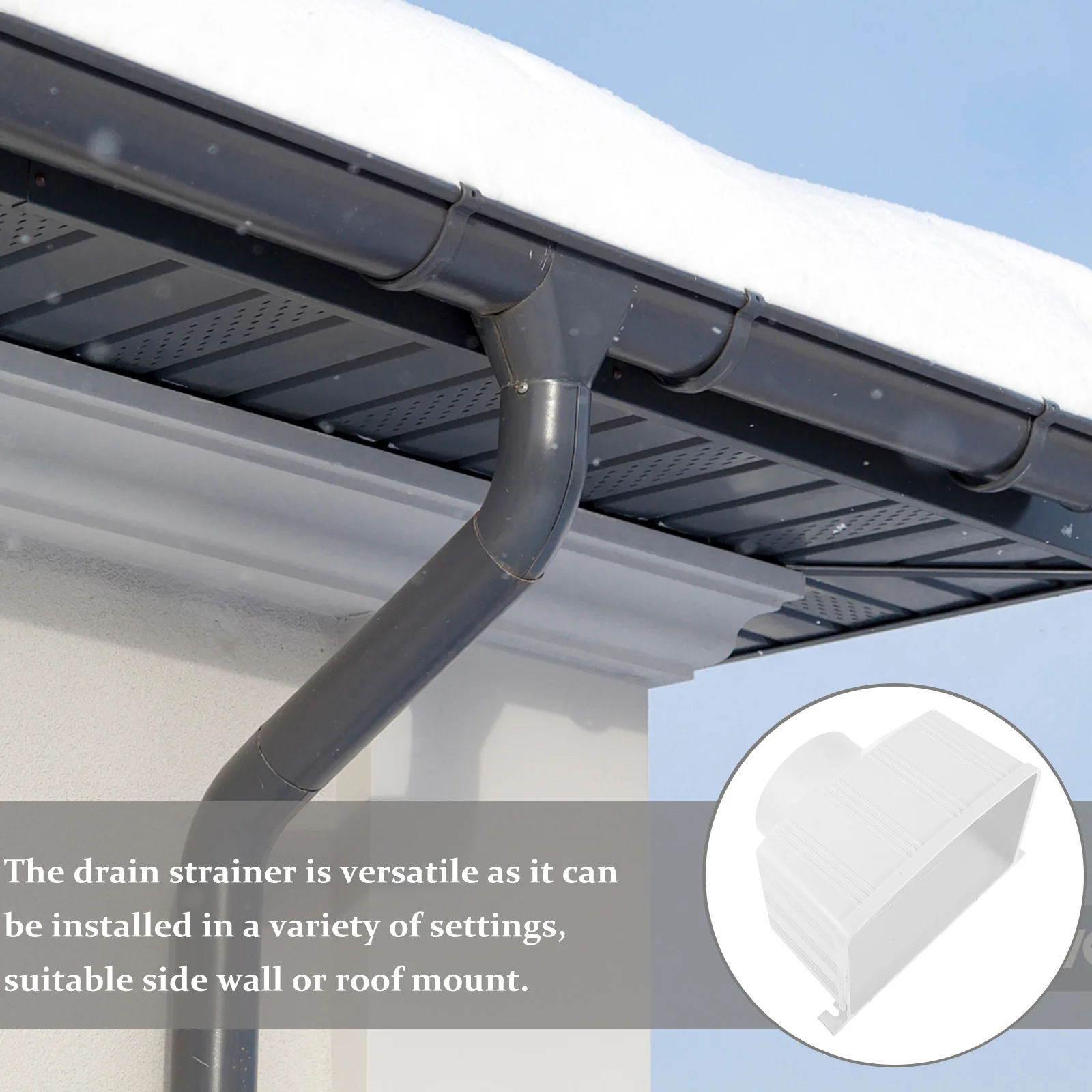 مستطيلة ماسورة التصريف البلاستيكية مزراب ملحق لفيلا سقيفة نظام جمع مياه الأمطار كلبشة قطرة منفذ أنبوب الصرف