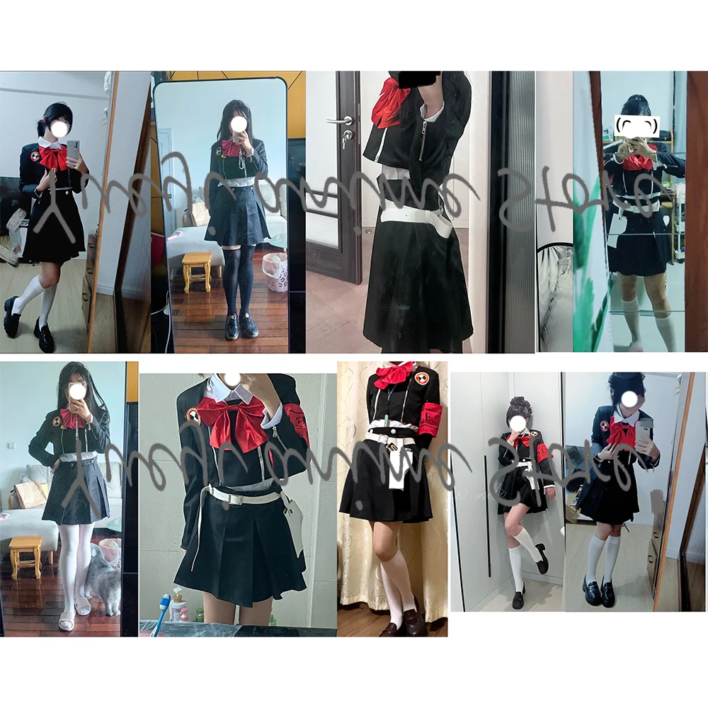 

Shiomi Kotone Cosplay Costume Halloween Party & Anime Convention JK Outfits with Bag & Armband