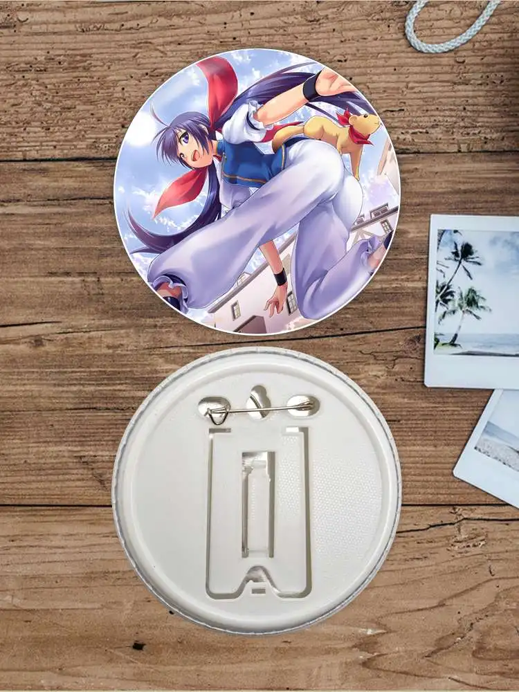 Futaba Hotaru Game Anime Character Soft Button Badge Brooch anchor Peripherals Pin Chest tag Pendant 58mm Tinplate Cartoon