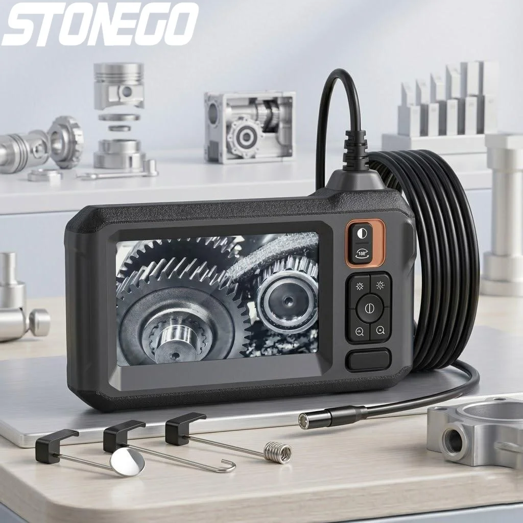 

1080P HD WiFi Endoscope Dual Head Camera 43 Inch Display 1m 5m 10m Cable for Car Inspection with 2600mAh Battery