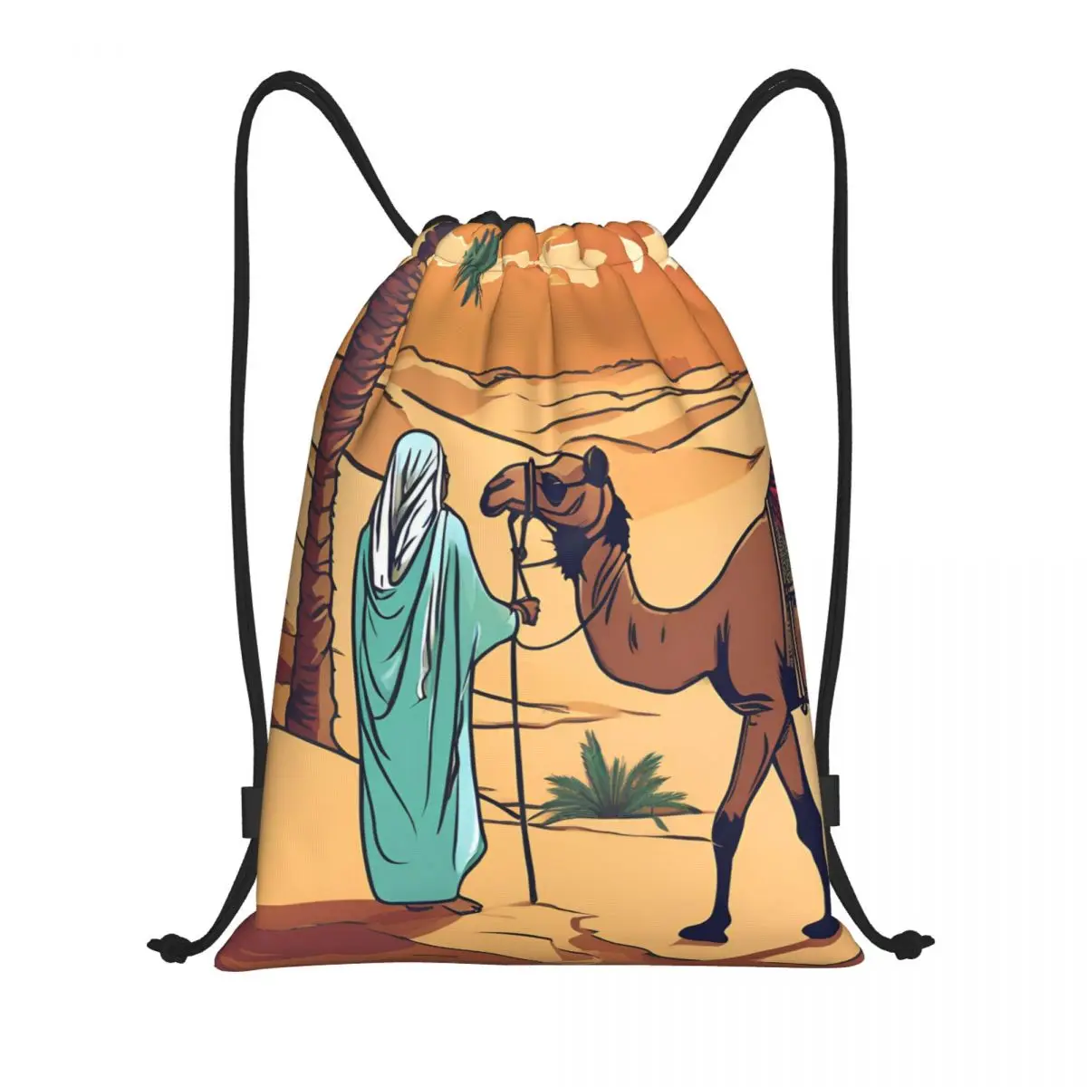 

Namade With Camel Backpacks Casual Drawstring Bags Sports Bag Book Bags for Travel Students