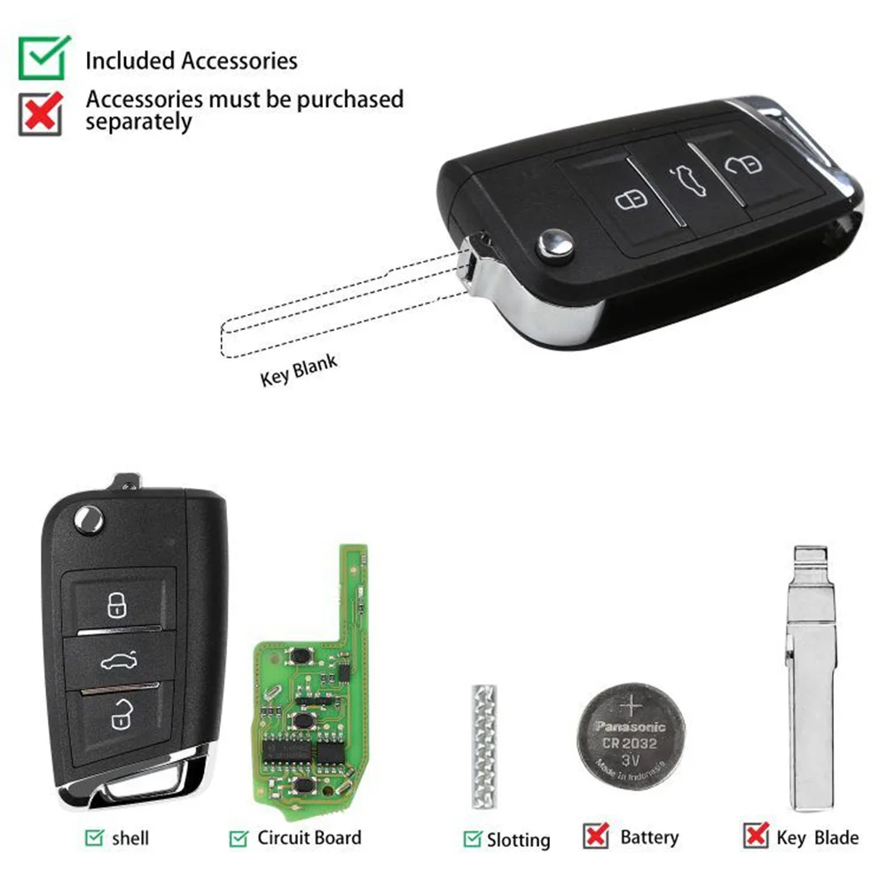 1 Stück XHORSE XE Serie Fernbedienungsschlüssel mit Super-Chip XEKF20EN XEKF21EN XELEX0EN XEDS01EN XEMQB1EN XEB510EN Autoschlüssel für VVDI Key Tool – Detail 24