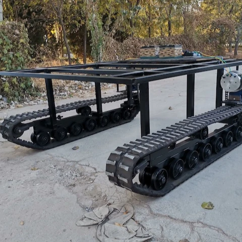 Tracked vehicles for sale rubber Robot Chassis Undercarriage Platform rubber track platform tracked chassis