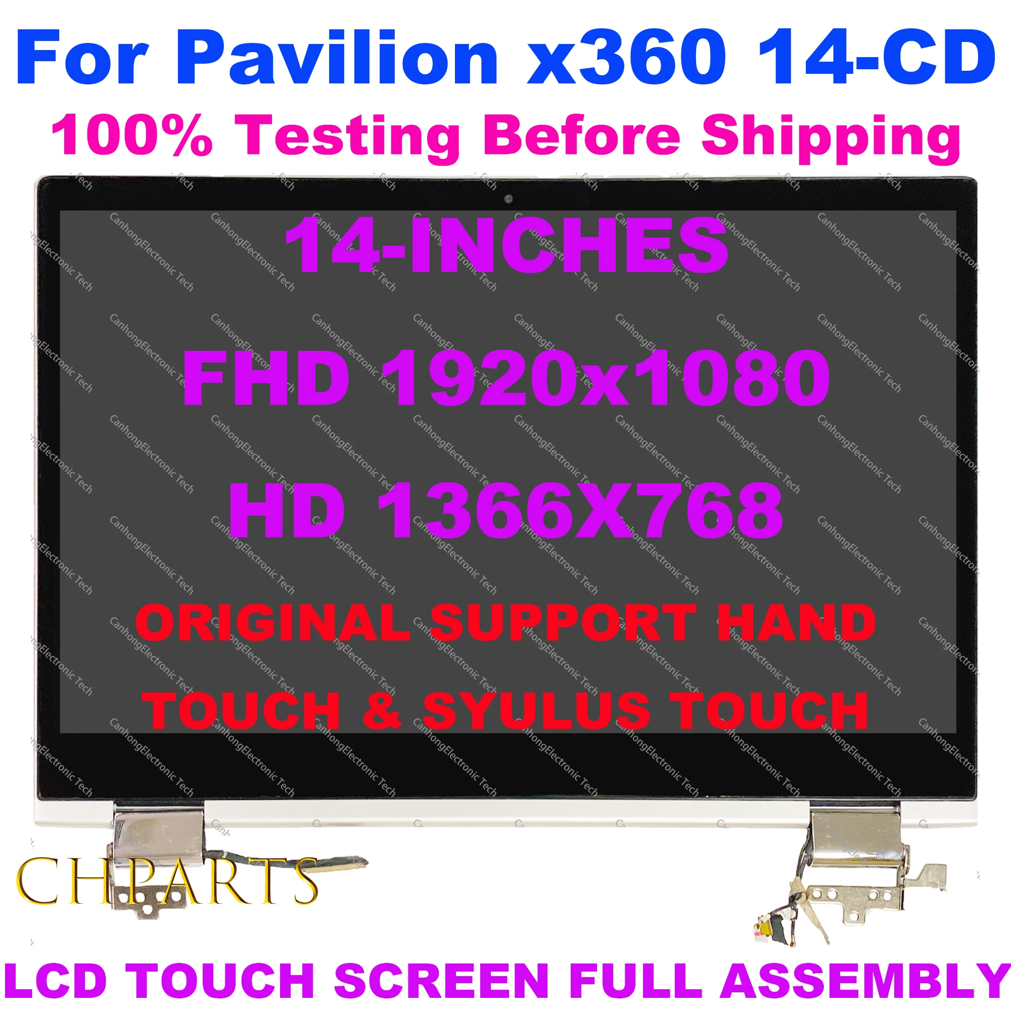 Digitalizador de pantalla táctil LCD de 14 pulgadas, montaje completo para HP Pavilion x360 14-CD 14-cd0002nx 14M-CD0001DXFHD L20551-001