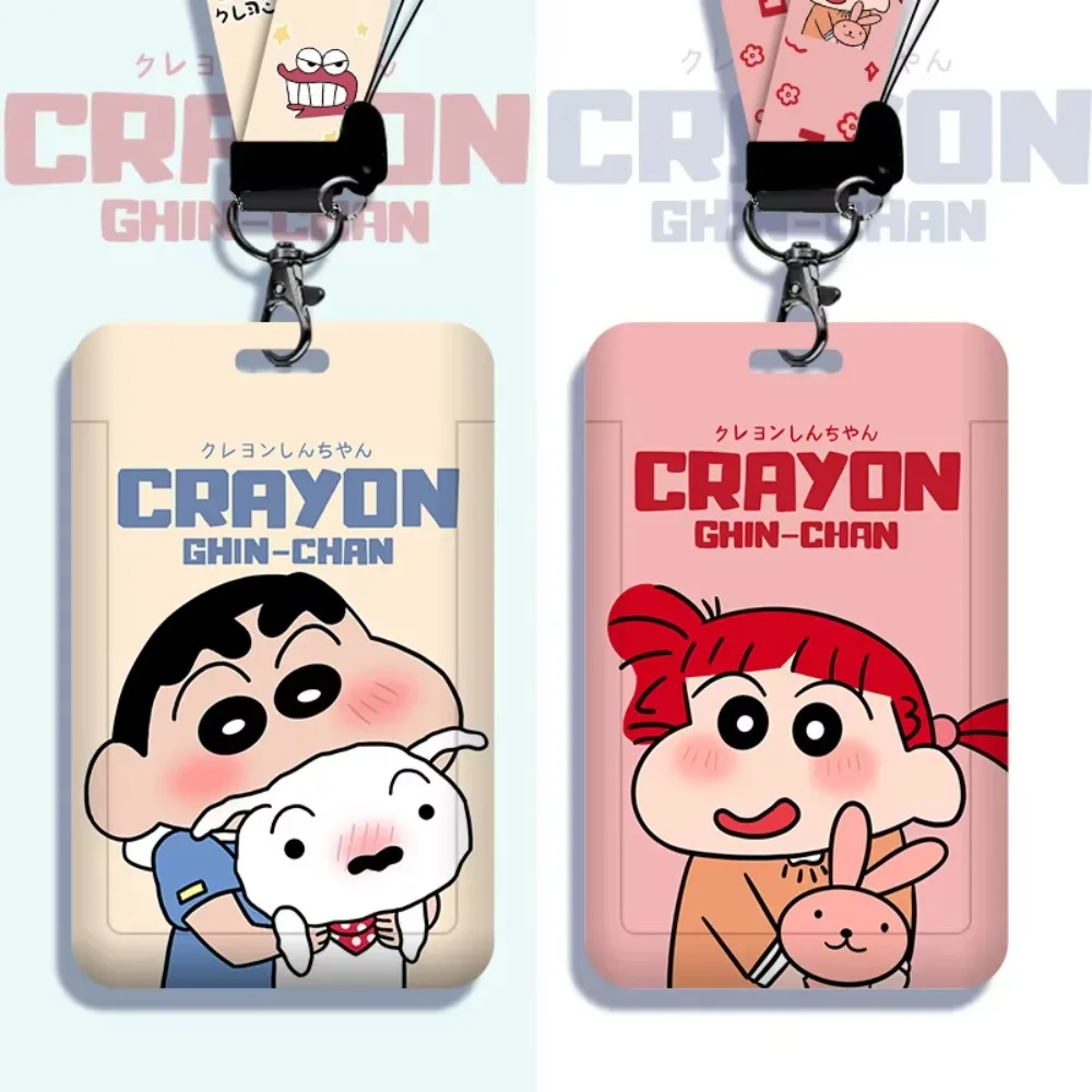 2026 Crayon Shin-chan series cartoon student campus card holder with lanyard, ID holder, meal card, access card, badge