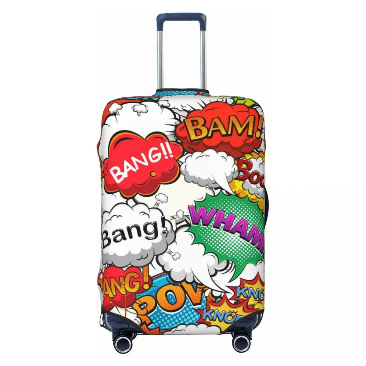 

Colorful Comics Speech Bubbles Suitcase Cover Washable Luggage Covers Protector for 18-32 inch