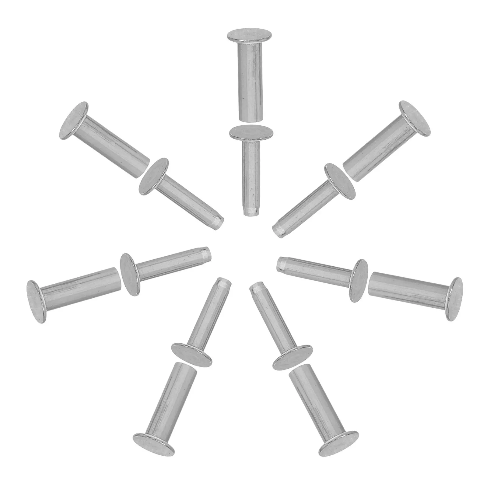 7Pairs Stainless Steel Kitchen Knife Rivets Heavy Duty Grip Rivets for DIY Knife Making Cutlery Handle Repair Secure Fit 1.5cm