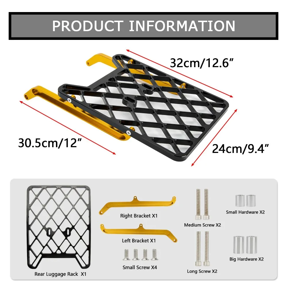 Motorcycle Detachable Mounting Rack Support Holder Rear Fender Rack Luggage Rack For Suzuki DRZ400 DRZ400S DRZ400SM All Years