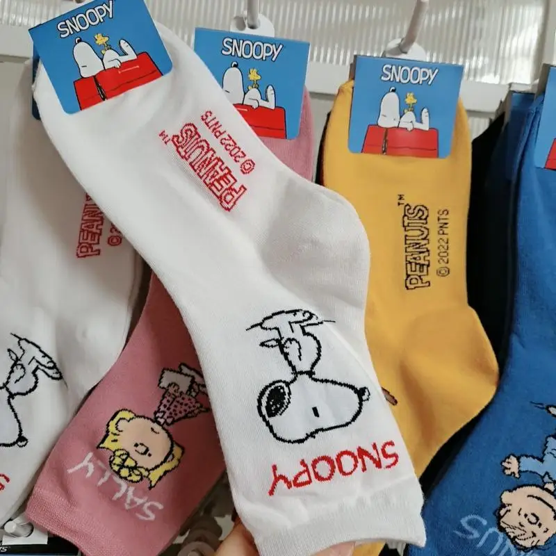 Kawali Snoopy Charlie Brown Lucy Van Pelt Cotton Stockings Comfortable Ins Cartoon Cute Girls Gift Birthday Gift For Girlfriend