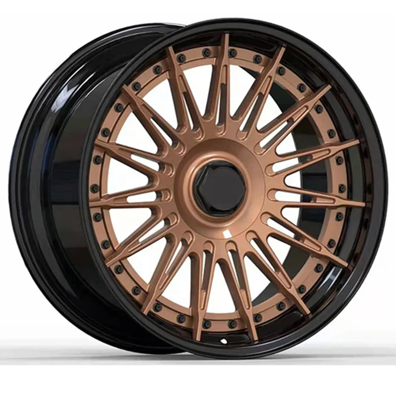 New for 2-Piece Spoke Aluminum Alloy Wheel Concave Rose Gold 40mm ET FORged Rim for SUPERA 18-22 Inch 5X114.3/5X130