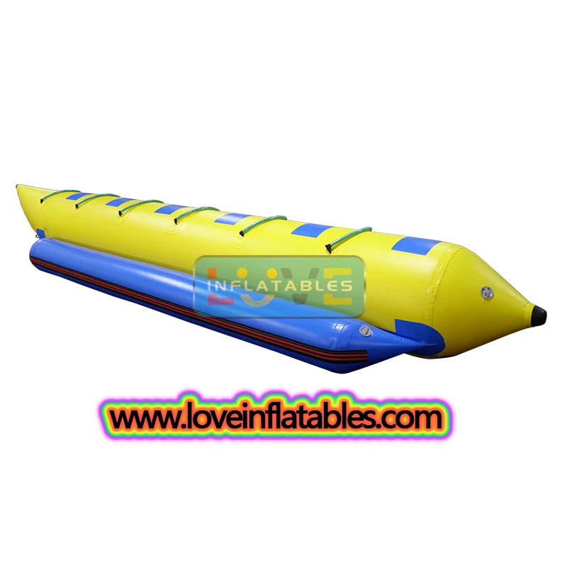 คุณภาพสูง 6 ผู้โดยสาร PVC Inflatable Banana Boat สําหรับสันทนาการกลางแจ้งสําหรับ Home Sea Water Park สระว่ายน้ําความบันเทิงสําหรับผู้ใหญ่