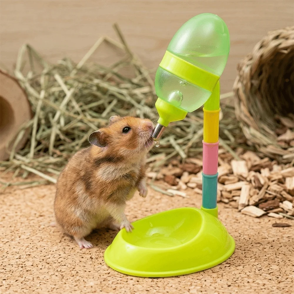 Stackable Segments Pet Water Feeder Adjustable Height Detachable Parts Adjustable Waterer Random Color Parts Green Base
