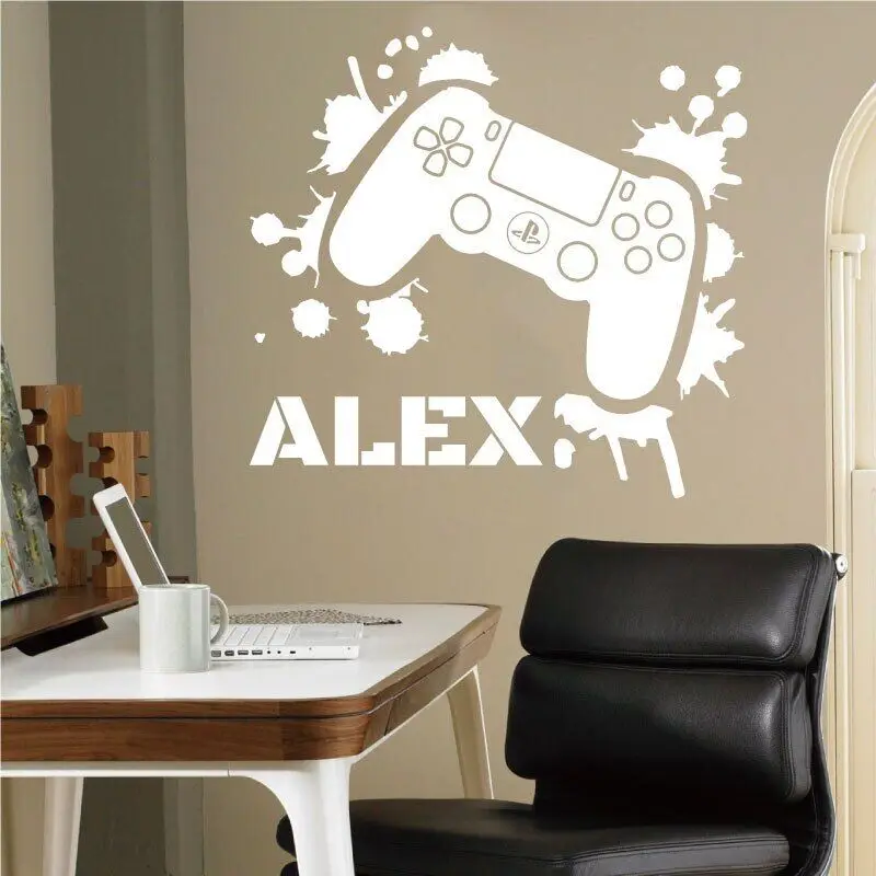 Customizable Name Game Wall Sticker Host Game Studio Anchor Live Room Game Room Decoration Vinyl Sticker Unique Gift of Children