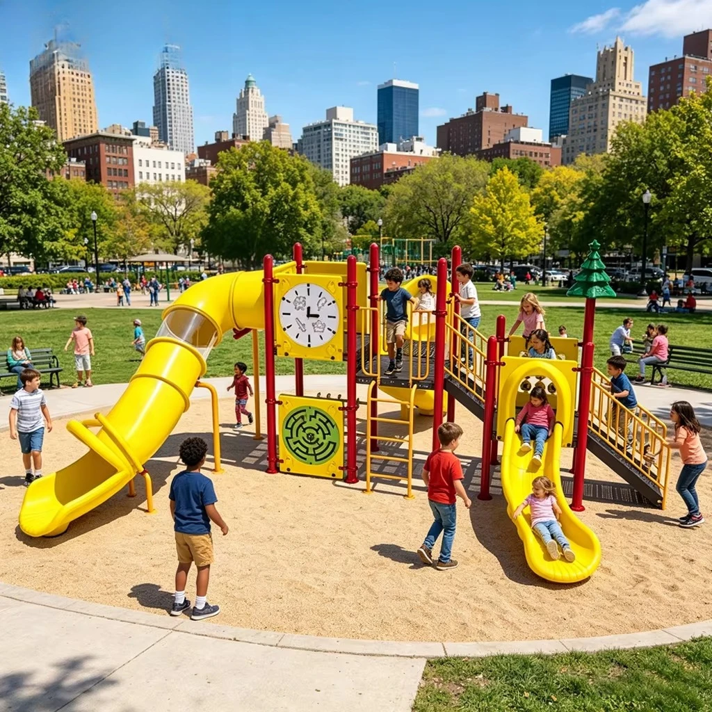 Large Outdoor Amusement Equipment Playground Plastic Water Slide 20 Kids Capacity  for Water Parks or Park