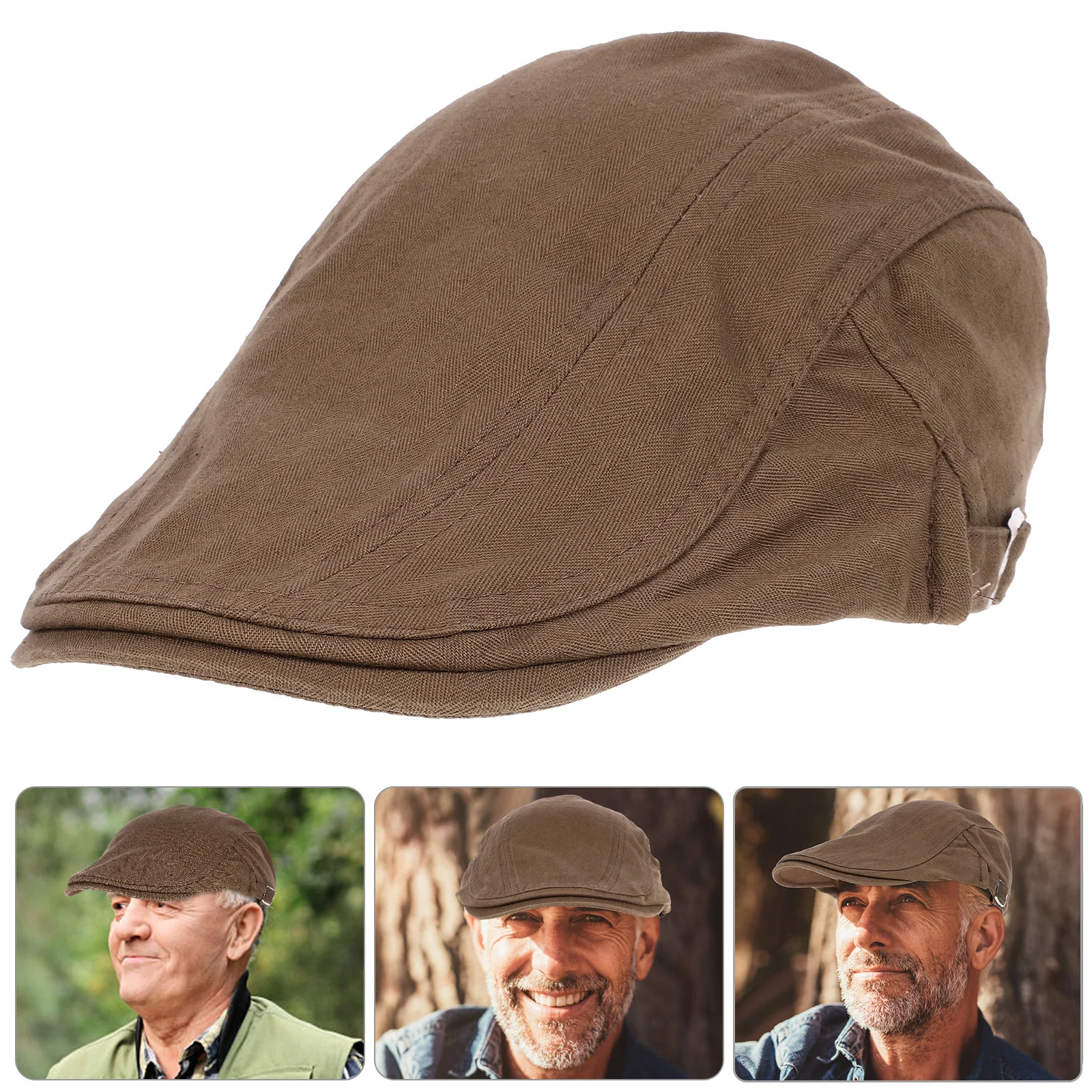 

Men'S Newsboy Beret Hat 1920S Style Cotton Driving Cap Breathable Fashionable Outdoor Hiking Riding Camping Work Hat