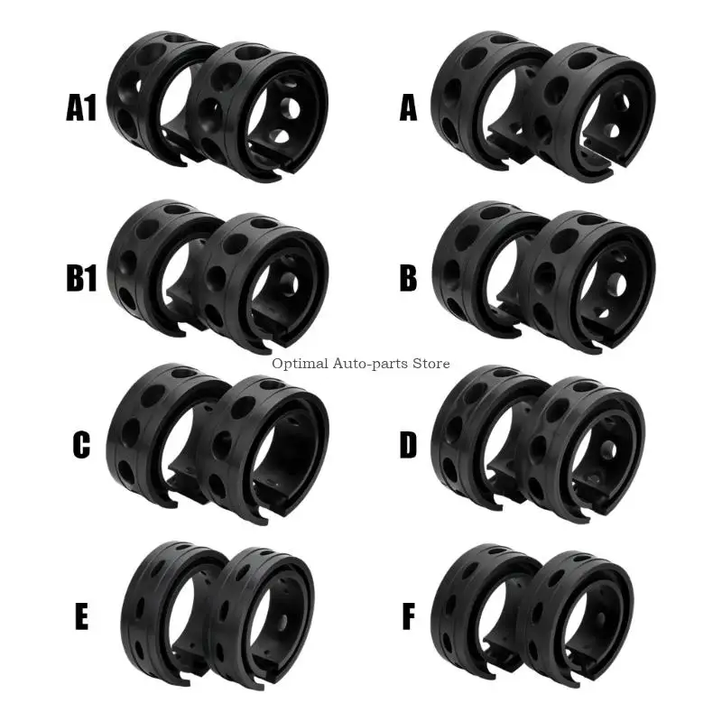  Suspension Spring Buffer Pair for Measurement-Guided Selection, Black Split-Profile Polyurethane Rubber Construction