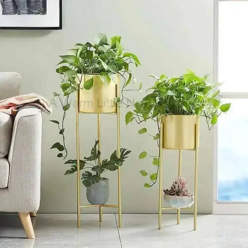 

Indoor Flower Aesthetics Stand Designer Fashion Nordic Balcony Decoration Plant Display Shelf Wedding Muebles Home Furniture