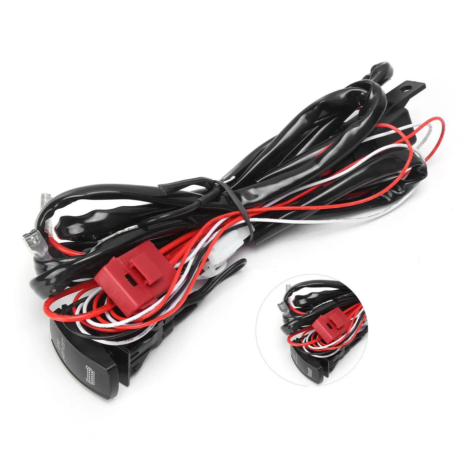 for car Cables for car socket 40A 12V LED Spotlights Wiring Harness 1-to-2 IP67 Waterproof for car Motorcycles ATV UTV