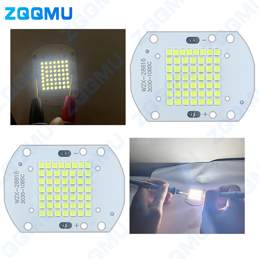 Proiettore LED 50W Lampada PCB LED SMD3030 DC30-32V 1350-1450mA 5500LM Scheda PCB Piastra in alluminio per fai da te Bianco freddo caldo 3000-6500K